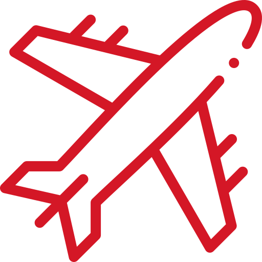 icon plane red